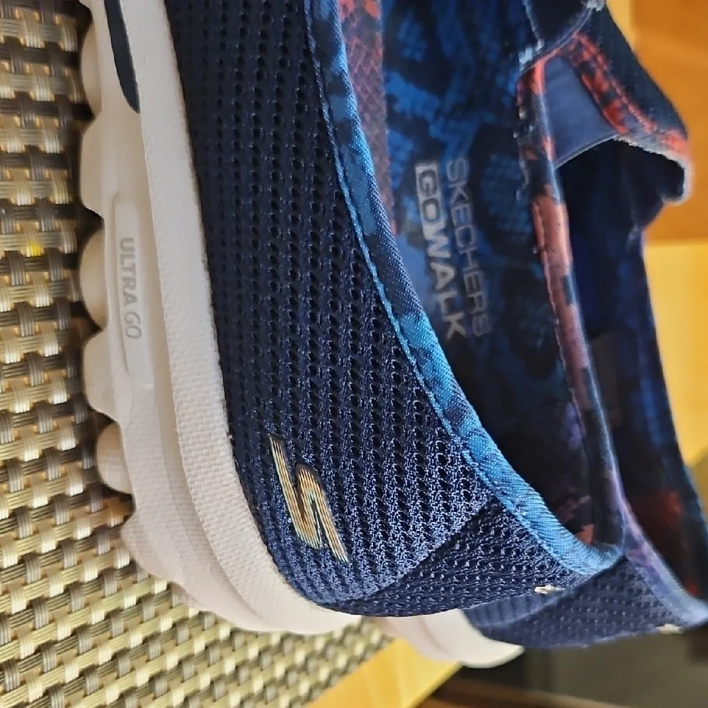Skechers Goga Mat Navy Blue Slip-On Sneakers Womens Size 7 - Picture 7 of 7